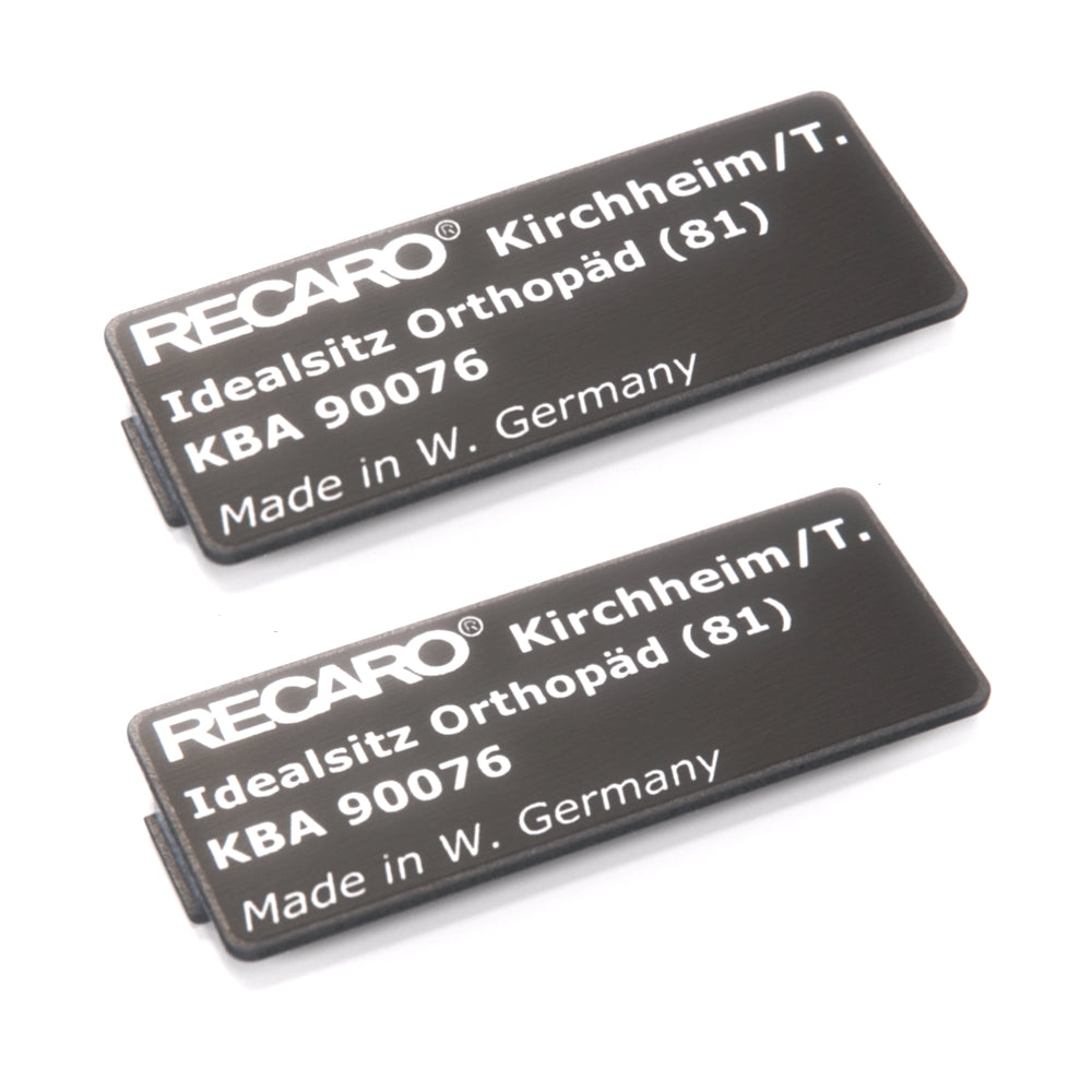 Recaro Classic Seat C81 KBA 90076 Side Seat Plastic Cap With Inscription Set of 2 — view 2