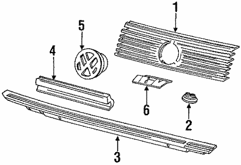 VW Corrado Front Grille Rubber Grommets Bungs (Set of 3) Two Version — view 7