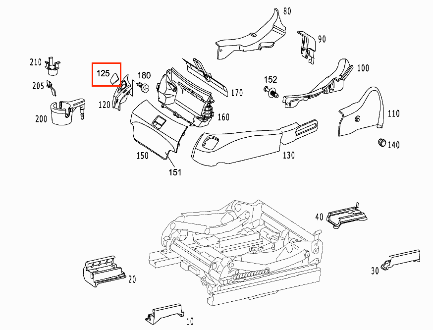 Mercedes R230 Front Seat Cover Inside | Left or Right | All Colours 2309184730 2309184830 SL 350 500 — view 11