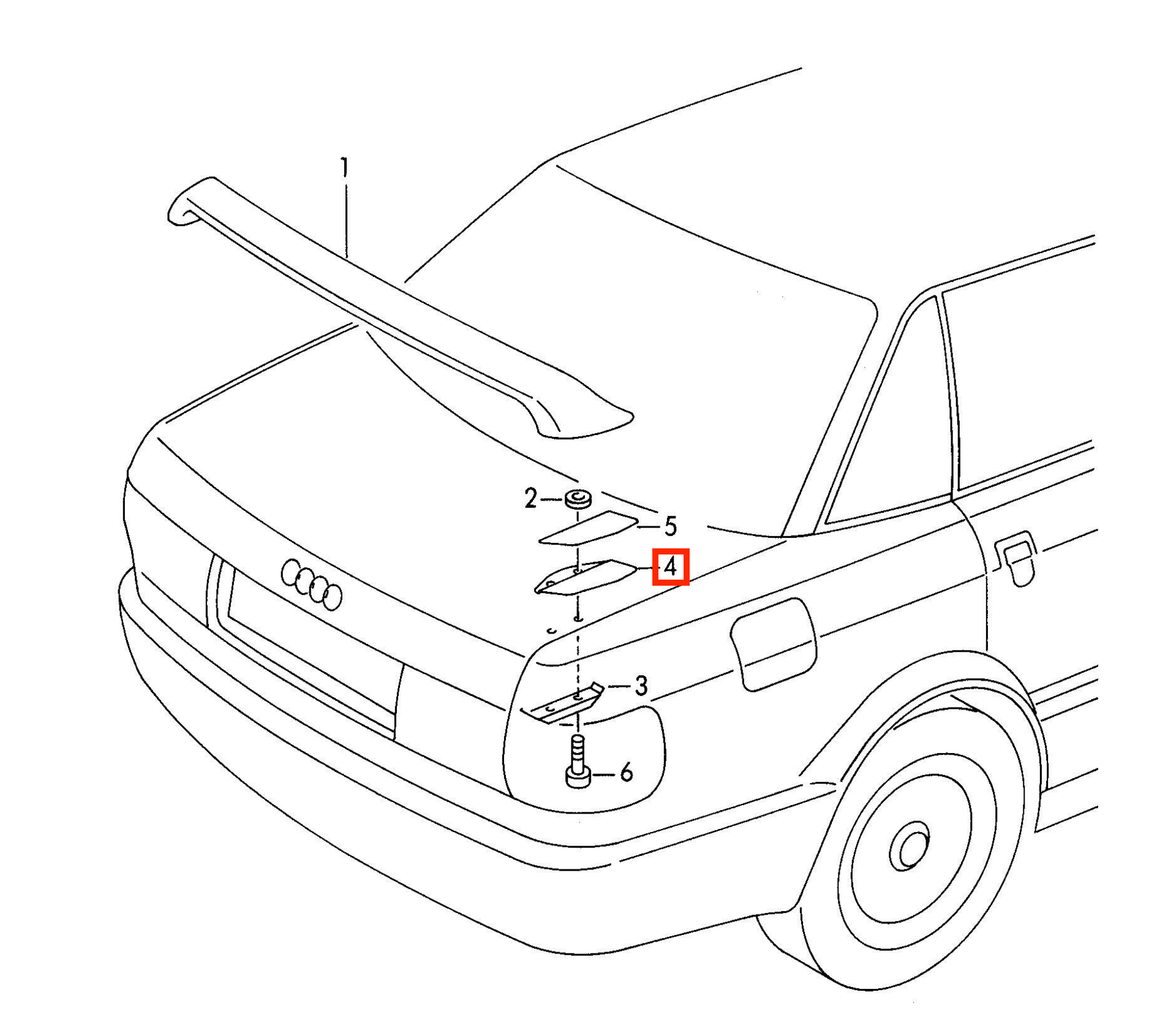 Audi 80 Competition Dtm Spoiler Stand Set of 2 Primed (8A5827979 / 8A5827980) — view 5