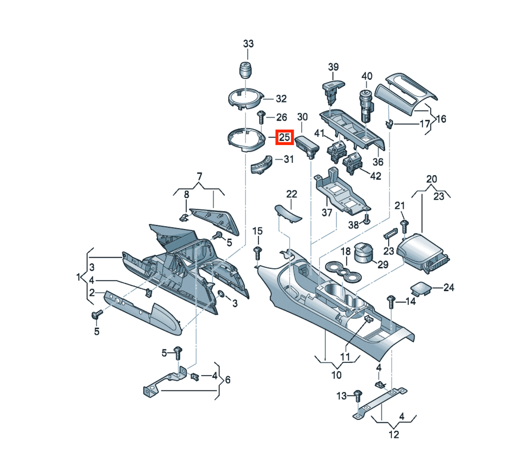 Audi R8 Shifter Trim Traction Control Switch Panel Frame Piano Black or Matte Black — view 7