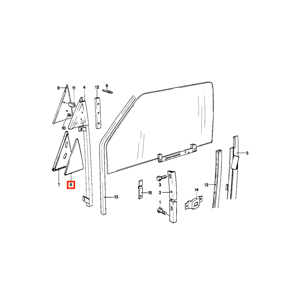 BMW E21 Inner Mirror Cover Trim Black Left or Right (51321874403 / 51321874404) — view 4