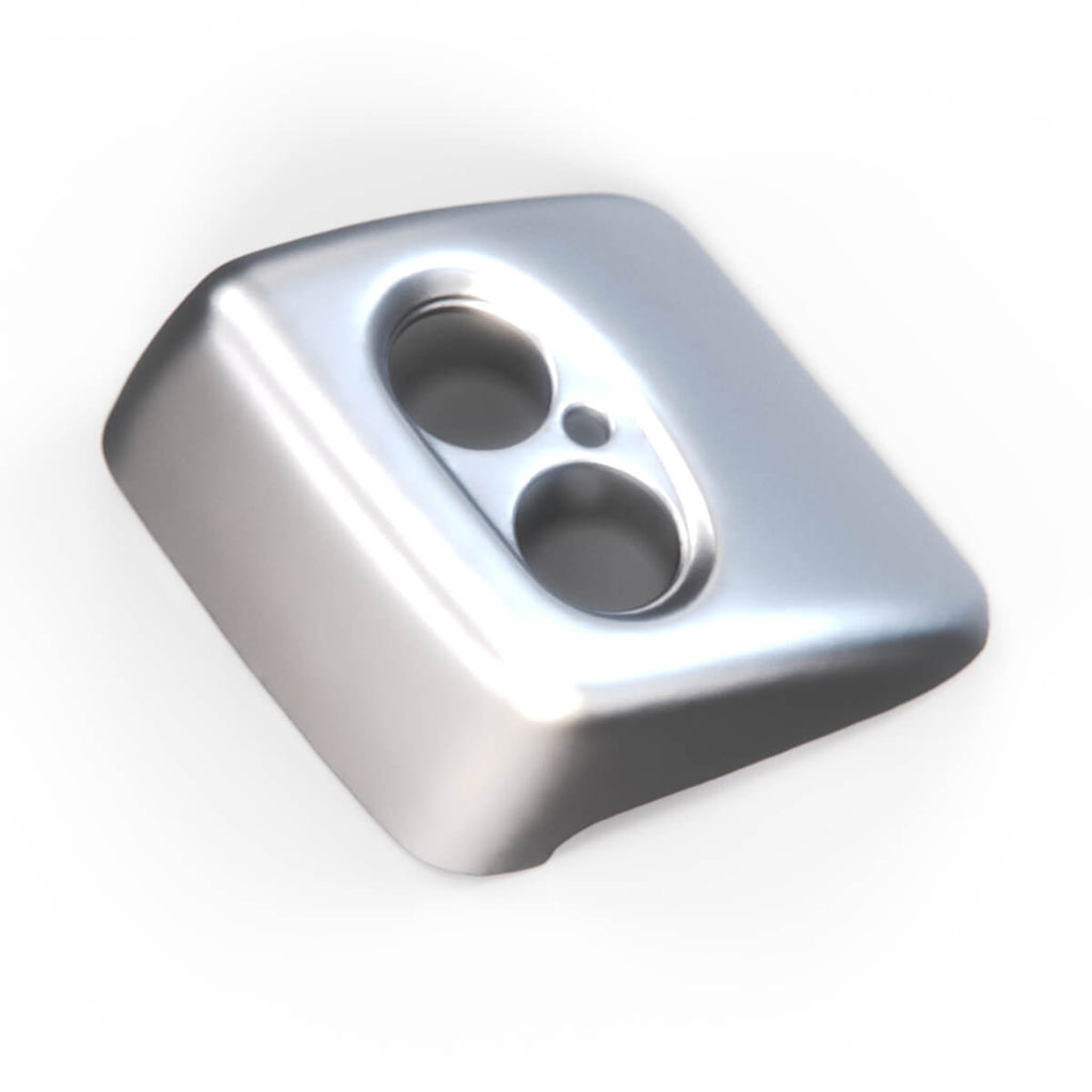 BMW E32 Headlight Washer Cover Cap Chrome Left or Right (61671378621 / 61671378622) — view 2