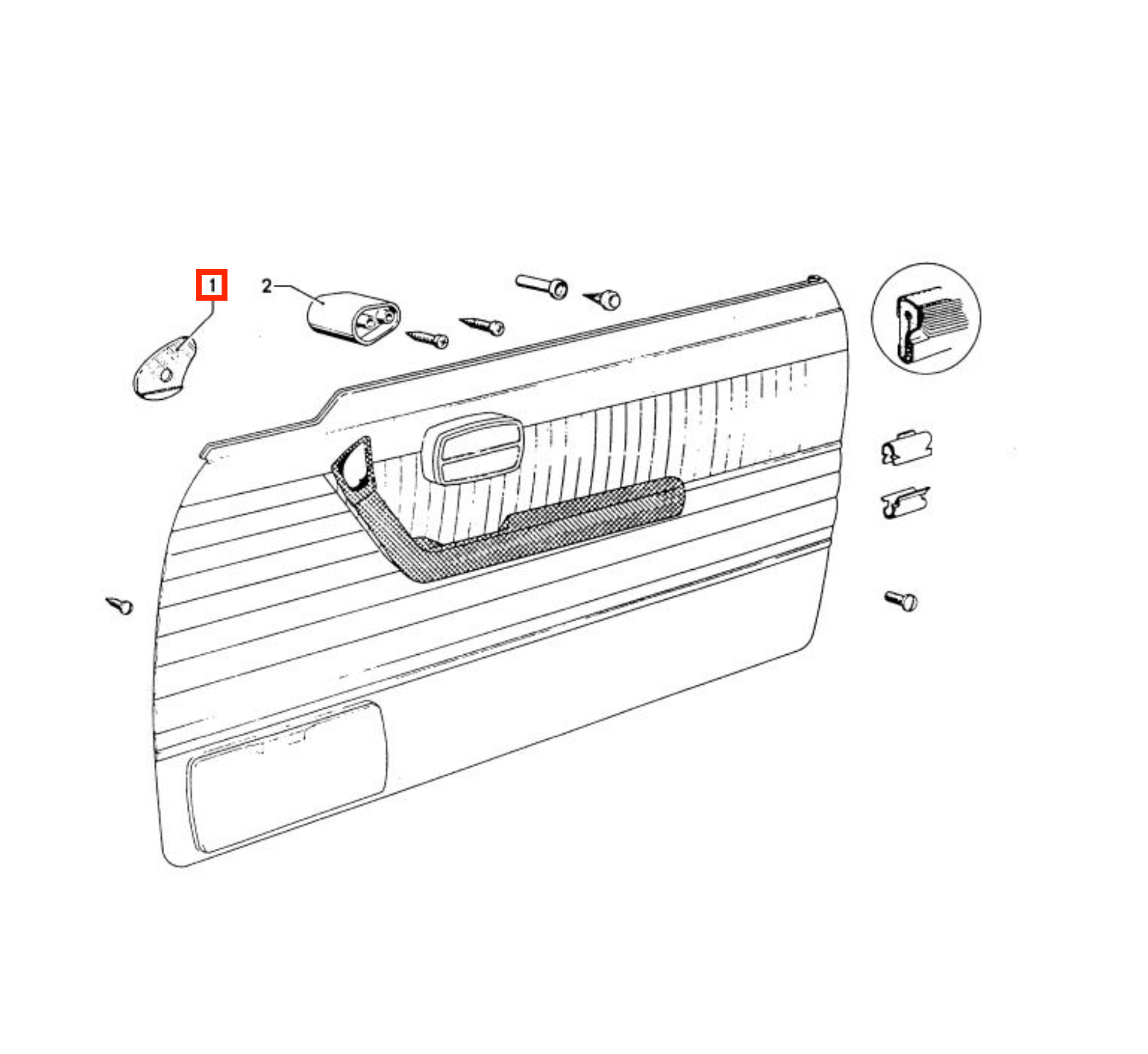 BMW E9 Door Panel Armrest Bracket Spacer Chrome Left or Right — view 4