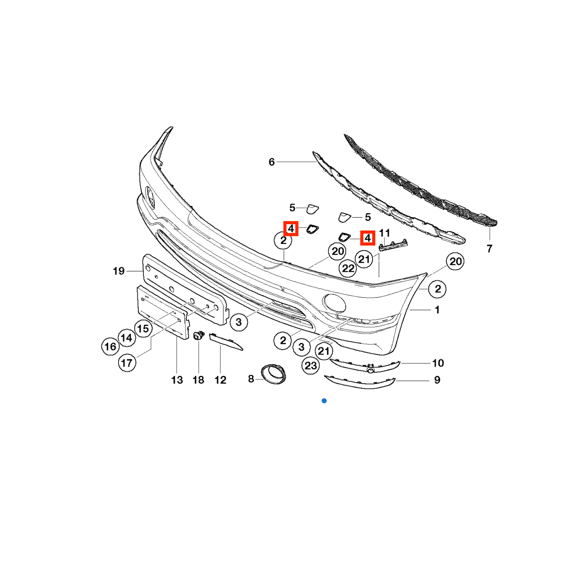 BMW E53 X5 Headlight Washer Cover Cap Gasket Black Left or Right — view 4