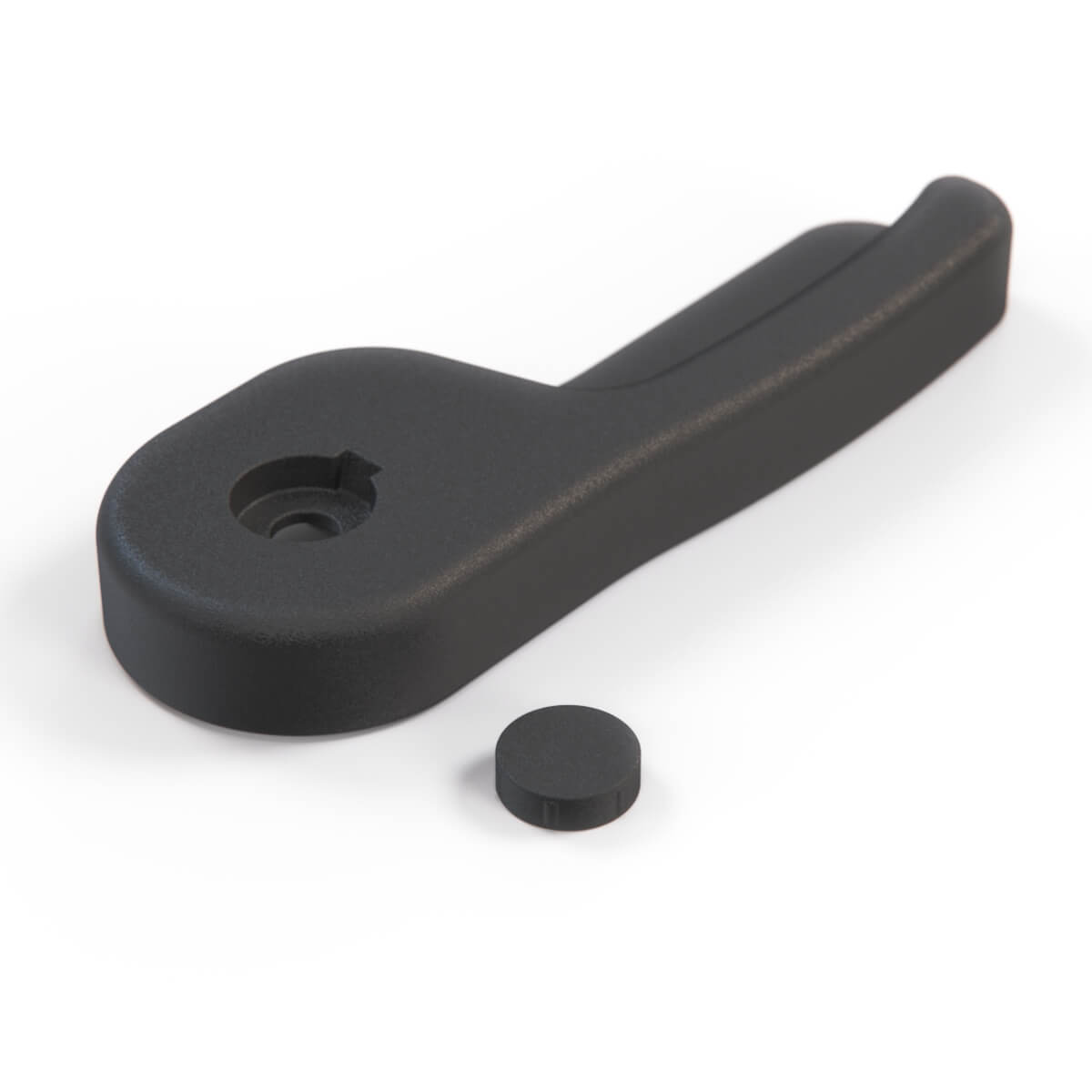 BMW E32 E34 E36 Z1 Z3 Hood Lock Release Handle with Cap Black (51231928469) — view 2