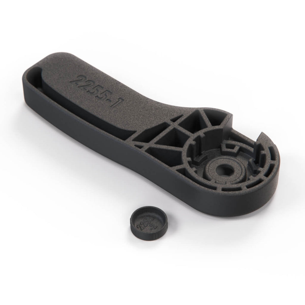 BMW E32 E34 E36 Z1 Z3 Hood Lock Release Handle with Cap Black (51231928469) — view 3