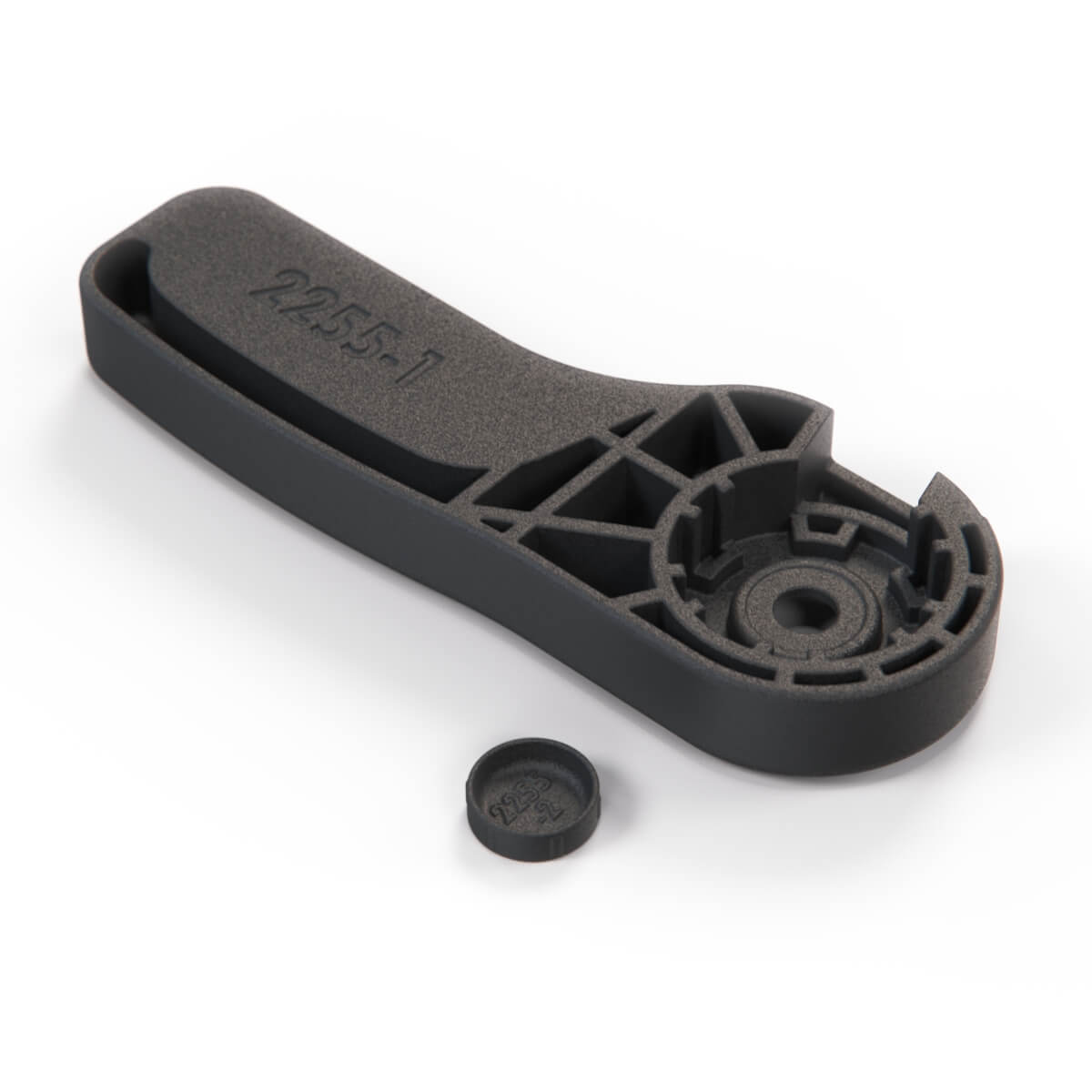 BMW E32 E34 E36 Z1 Z3 Hood Lock Release Handle with Cap Black (51231928469) — view 3