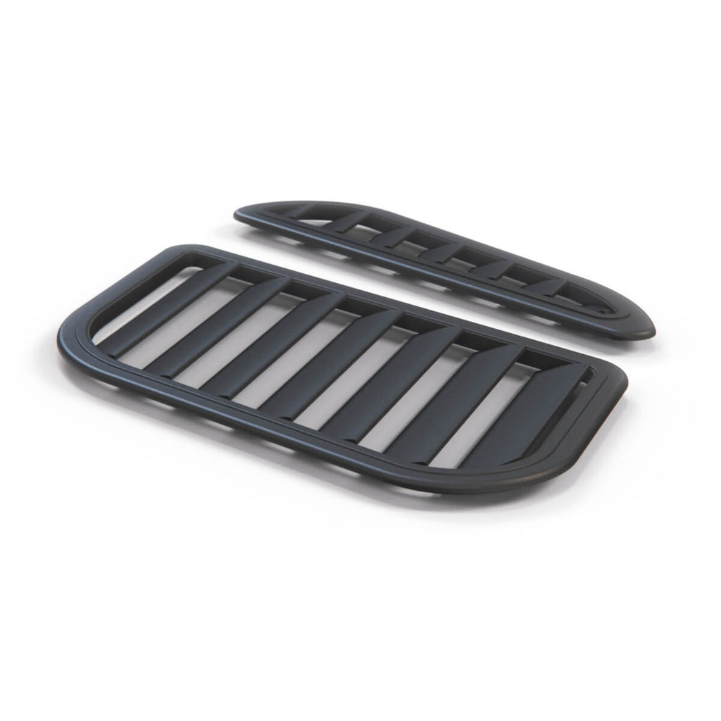 BMW E36 E46 Gtr Vented Hood Vents Vorsteiner Style Bonnet Gills Set Black Left or Right — view 3