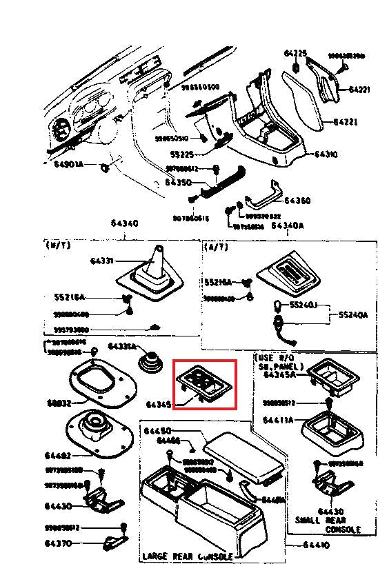 Mazda RX7 S2 Set of 2 Blanking Plugs Caps For Switch Console Panel Ashtray Black FA01-64-451 — view 3
