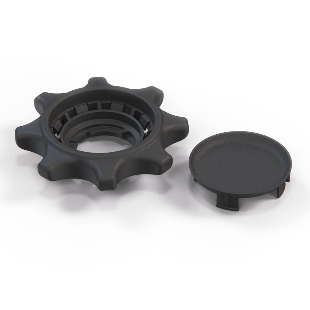 Ford Sierra Front Seat Backrest Adjustment Knob + Cap Black 75ab T618K78 Aa 75ab T618K79