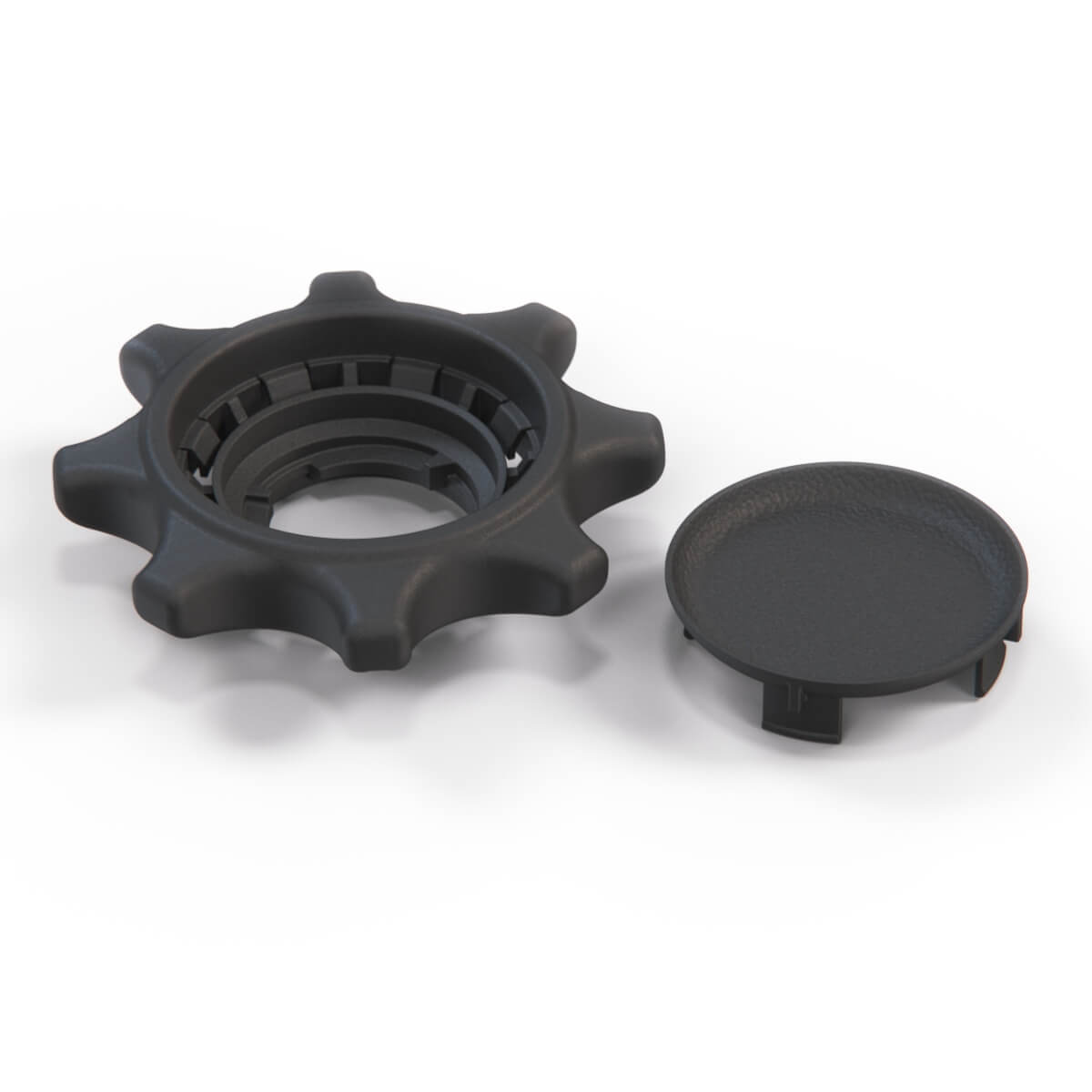 Ford Sierra Front Seat Backrest Adjustment Knob + Cap Black 75ab T618K78 Aa 75ab T618K79 — view 2