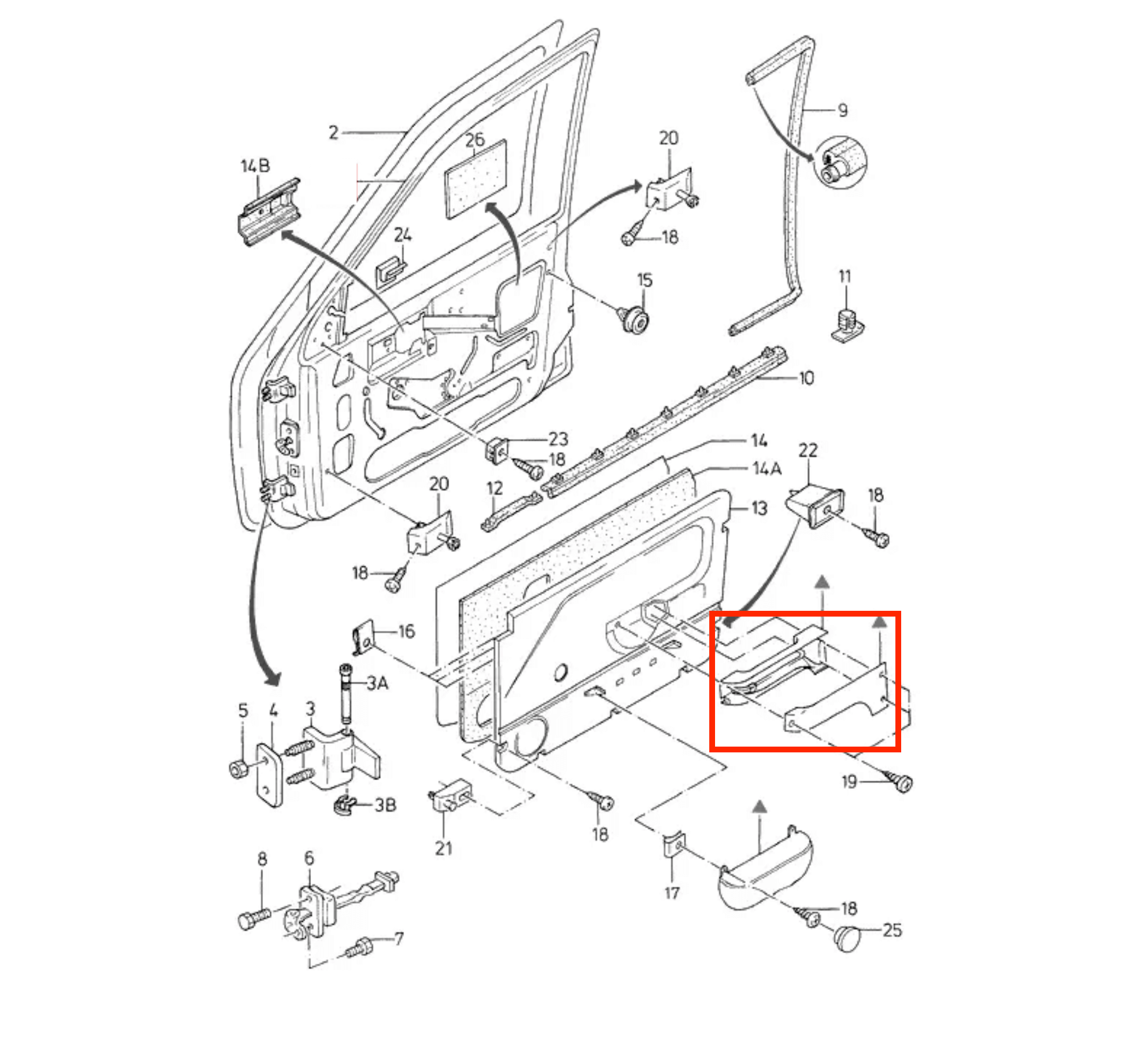 Ford Sierra Inner Door Handle All Colours Aaw Aaw Left or Right — view 7