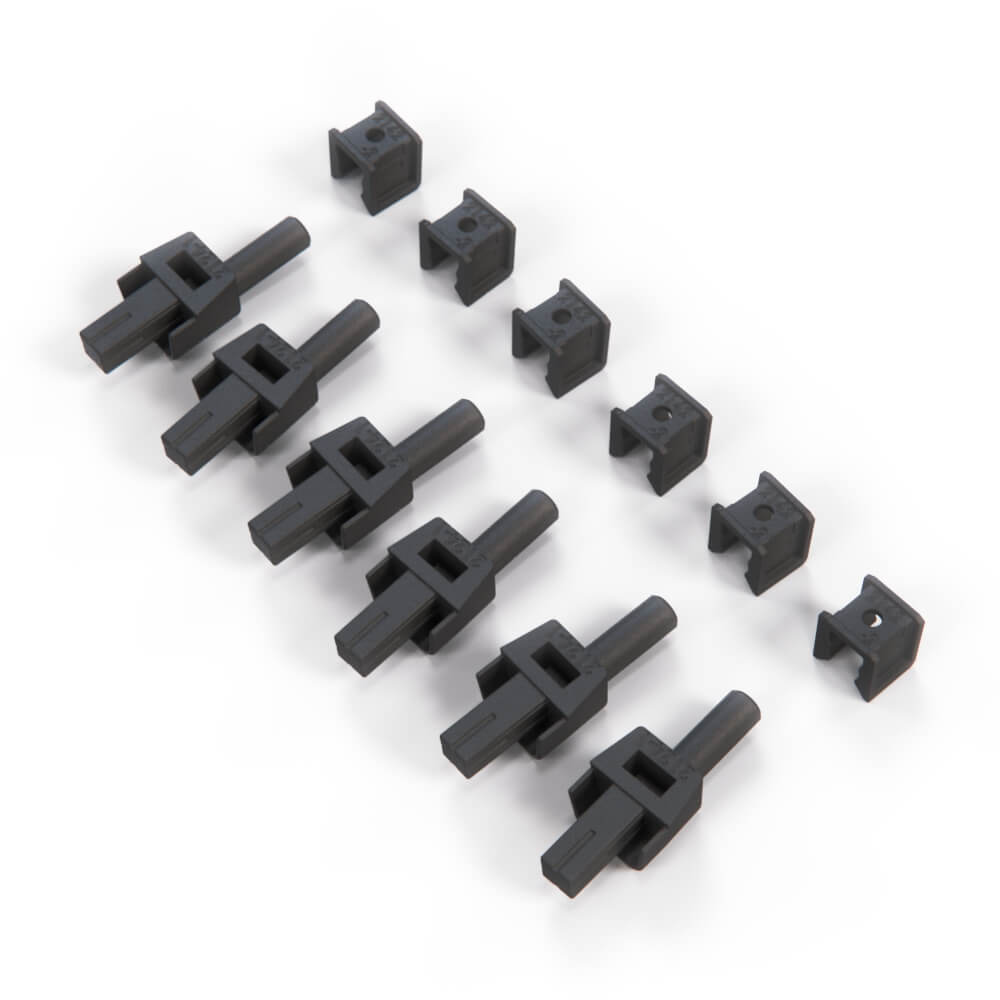 Honda Civic Ek Hatchback Parcel Shelf Cargo Cover Bracket Set of 6 Black (83739SH5003) — view 3