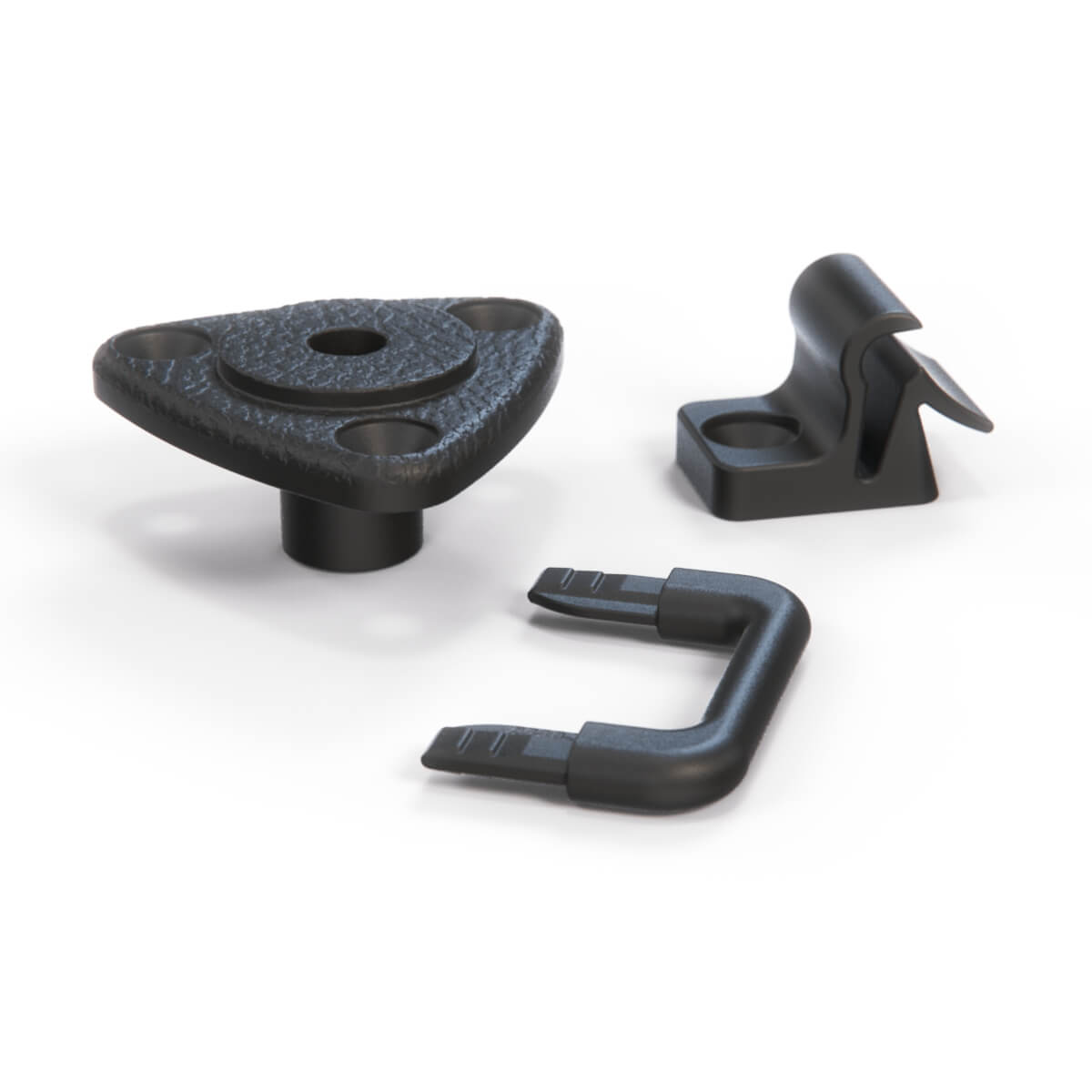 Lancia Beta Coupe Sun Visor Bracket Clip Set Black or White (82350105) — view 3