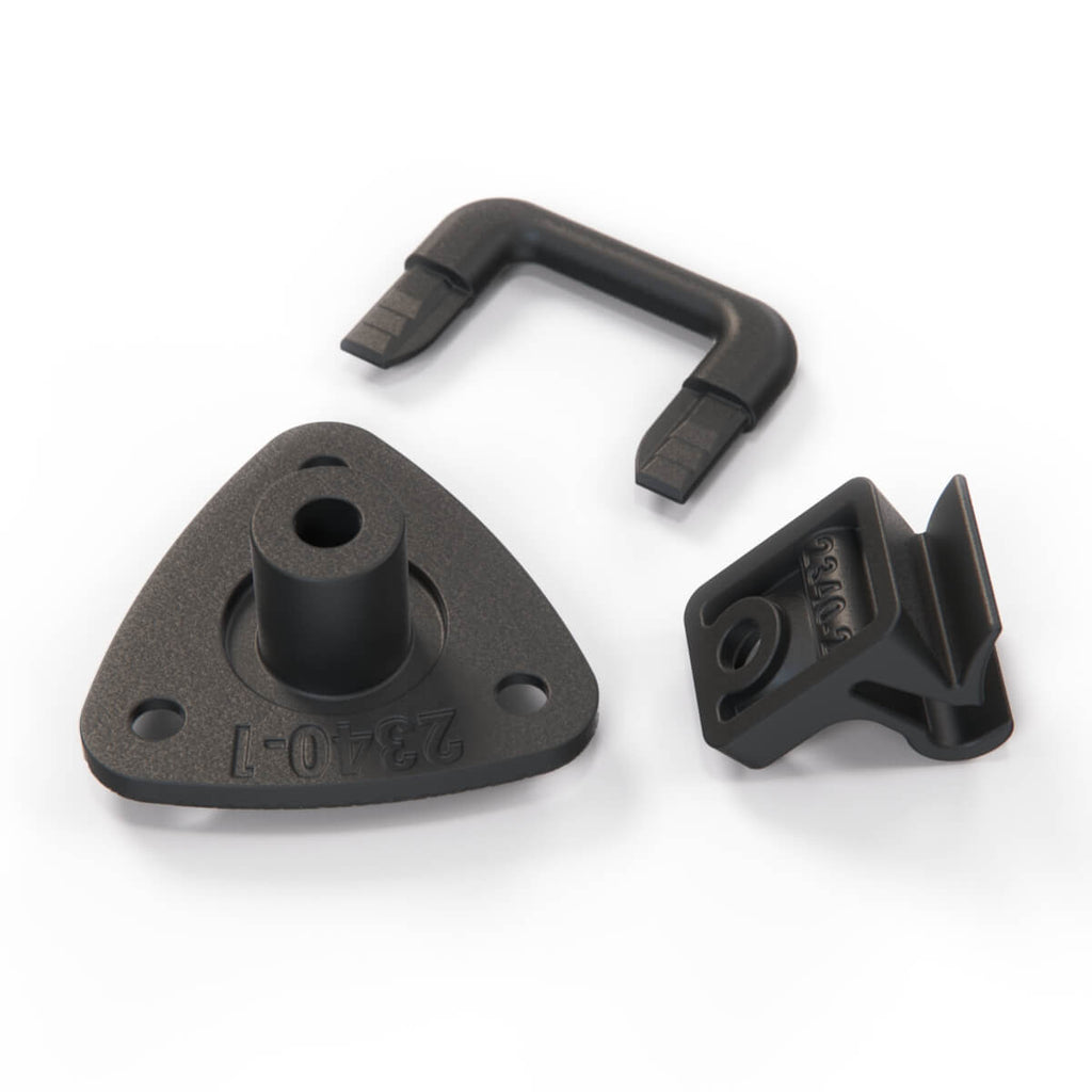 Lancia Beta Coupe Sun Visor Bracket Clip Set Black or White (82350105) — view 4