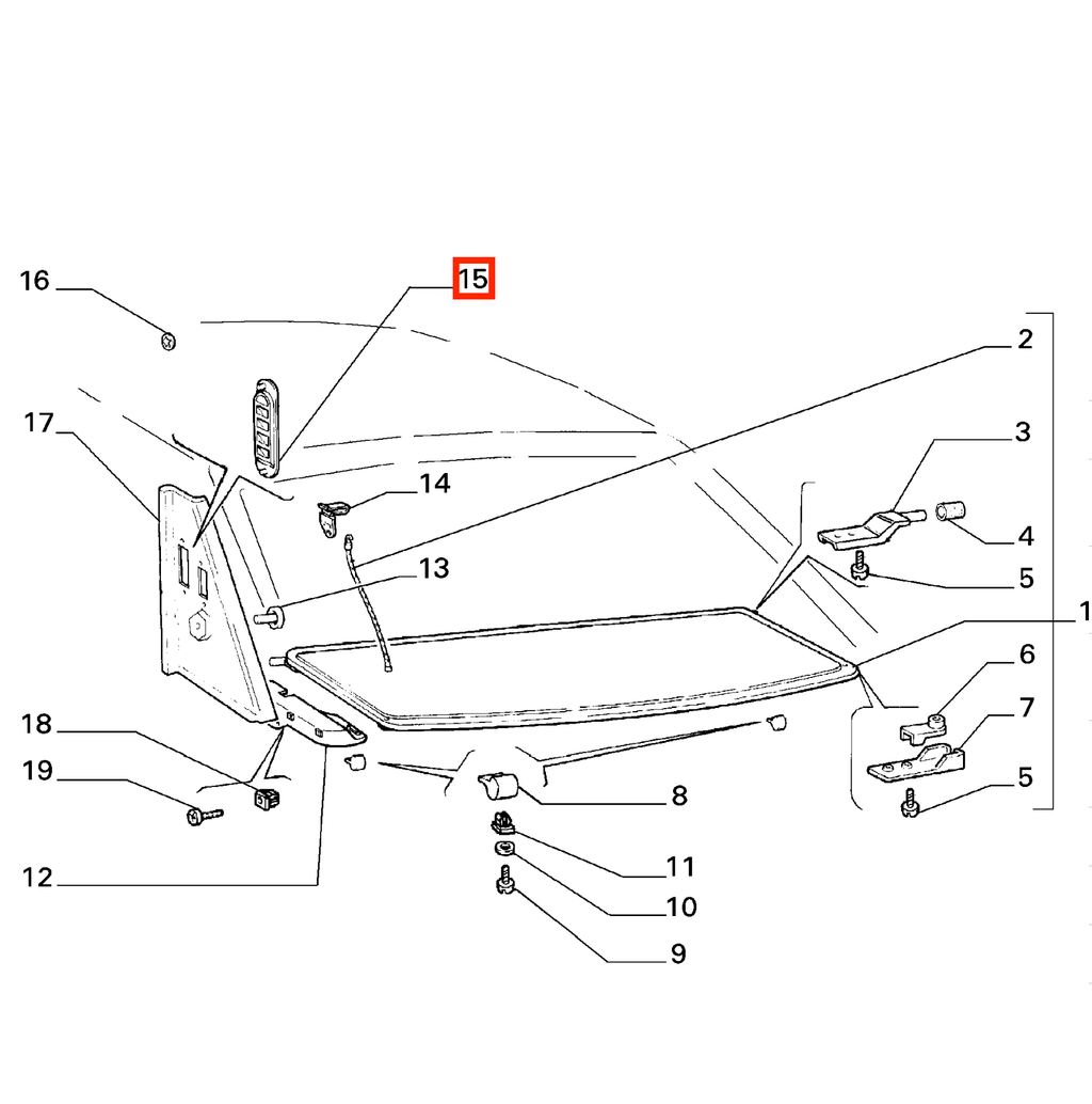 Lancia Delta Hf Integrale Evo C-pillar Shorter Air Vent Grille Trim Black (176327580) — view 5