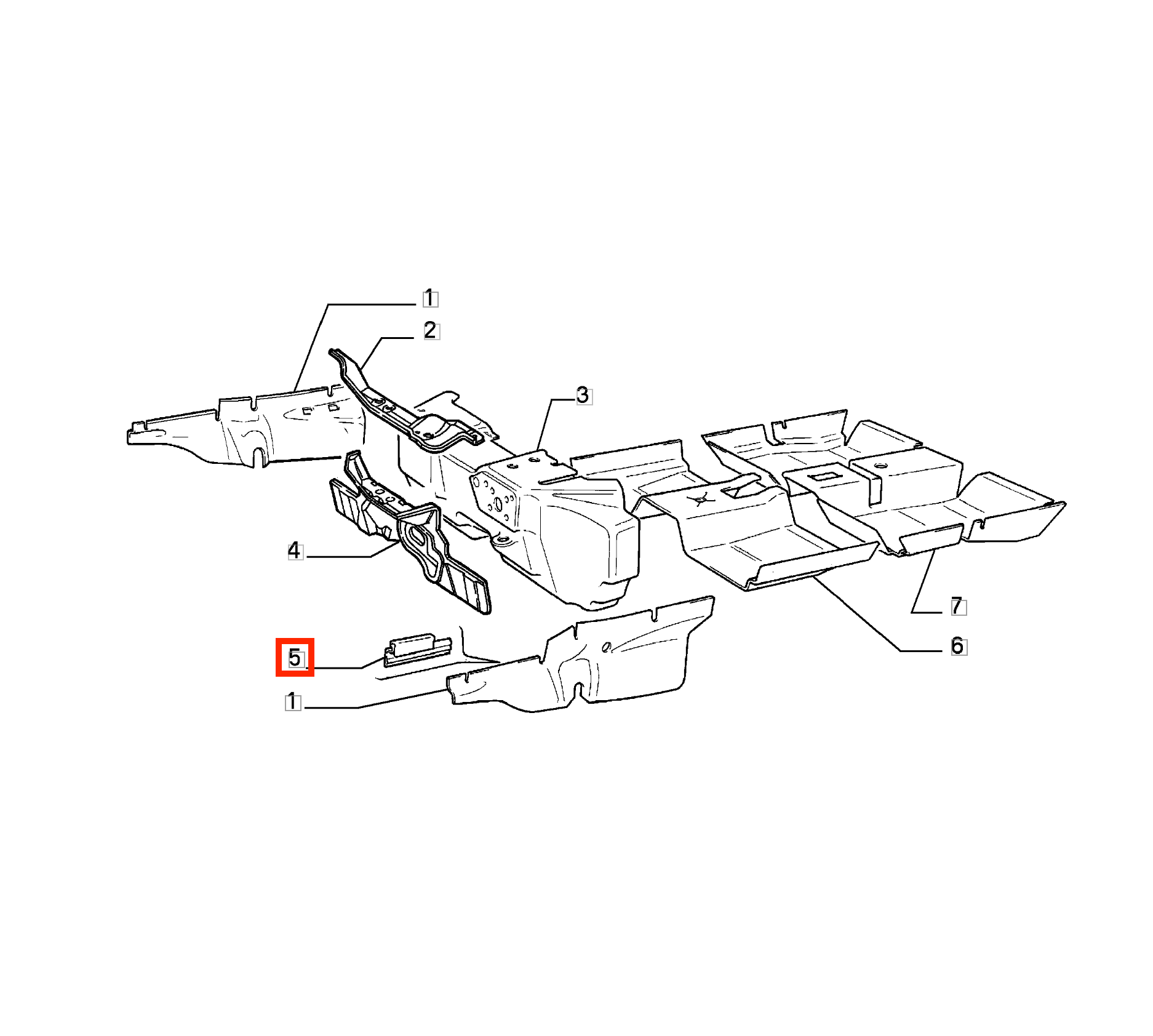 Lancia Delta Hf Integrale Evo Engine Bay Cable Cover Trim Black Left or Right — view 5