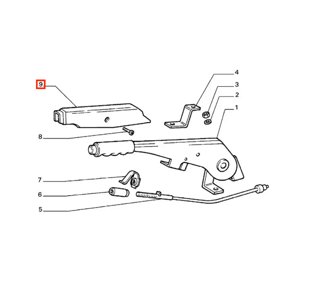 Lancia Delta Hf Integrale Evo Handbrake Cover Trim Black (176231980) — view 5
