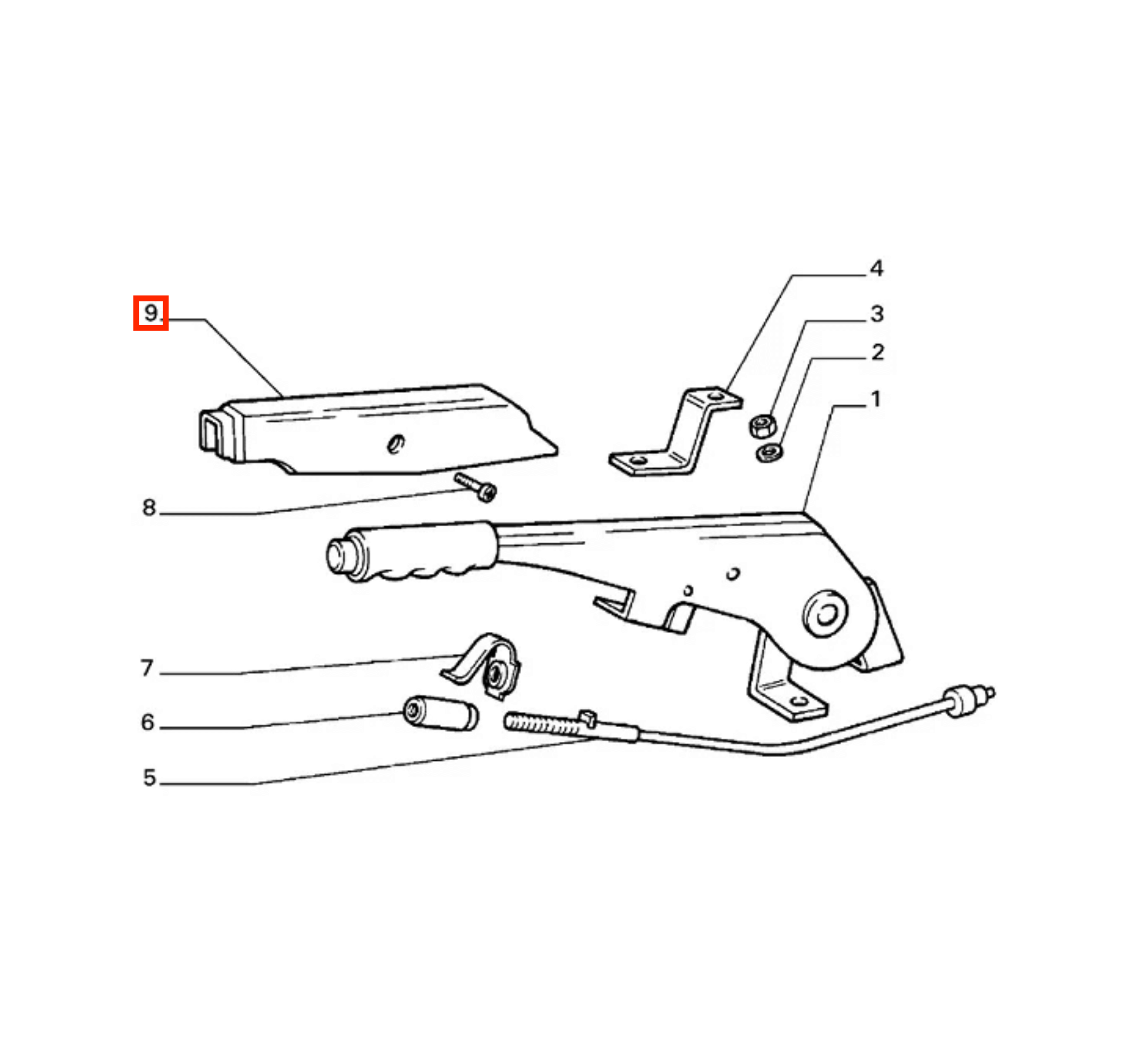 Lancia Delta Hf Integrale Evo Handbrake Cover Trim Black (176231980) — view 5