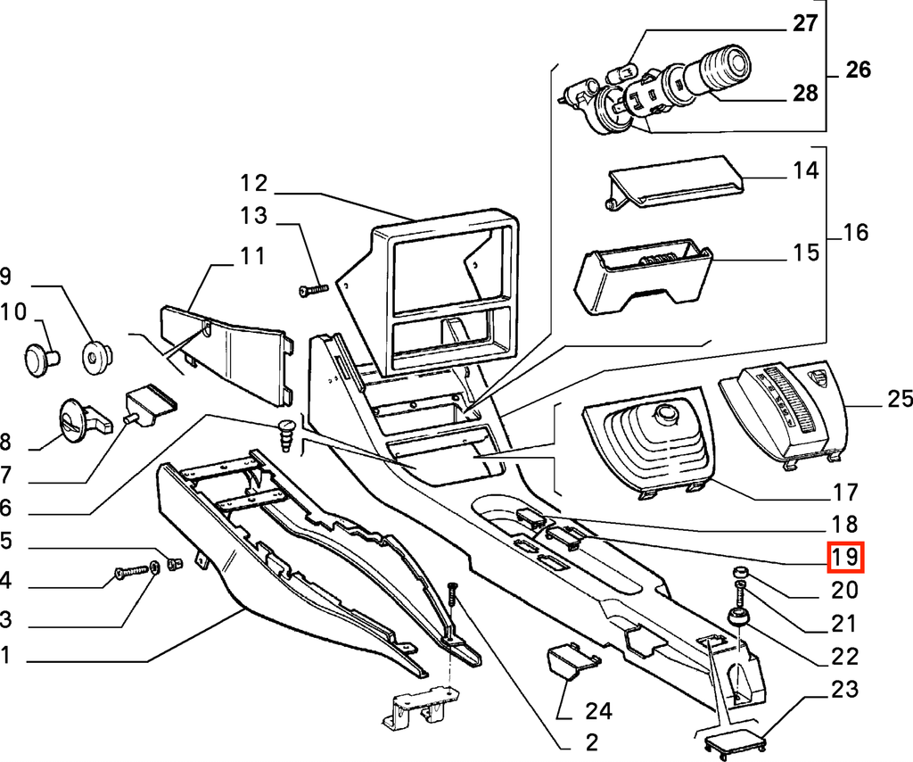 Lancia Delta Hf Integrale Evo Headlight Height Adjustment Switch Blank Cap Black — view 5