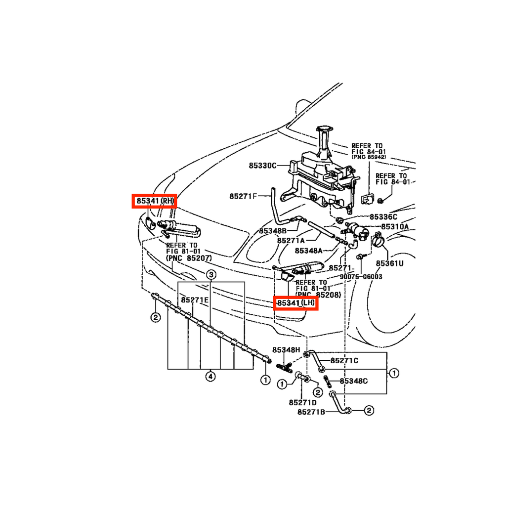 Toyota S160 Gs Aristo JZS160 Headlight Washer Cover Cap Primed Left or Right — view 4