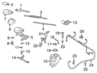 W124 Windshield wiper motor seal (Mercedes 1248240098) — view 2