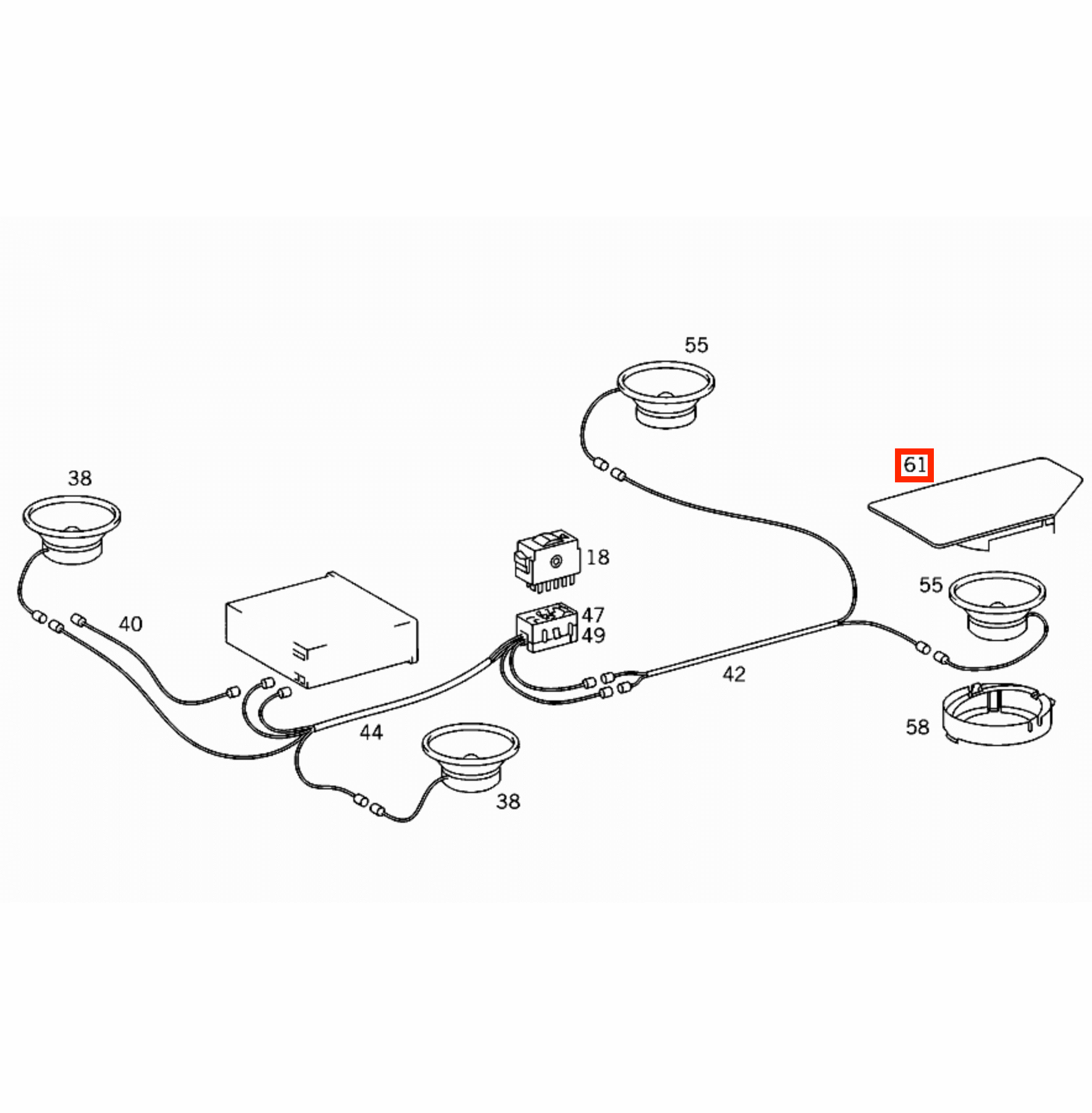 Mercedes-Benz C124 Coupe Parcel Shelf Loudspeaker Cover All Colours Left or Right — view 4