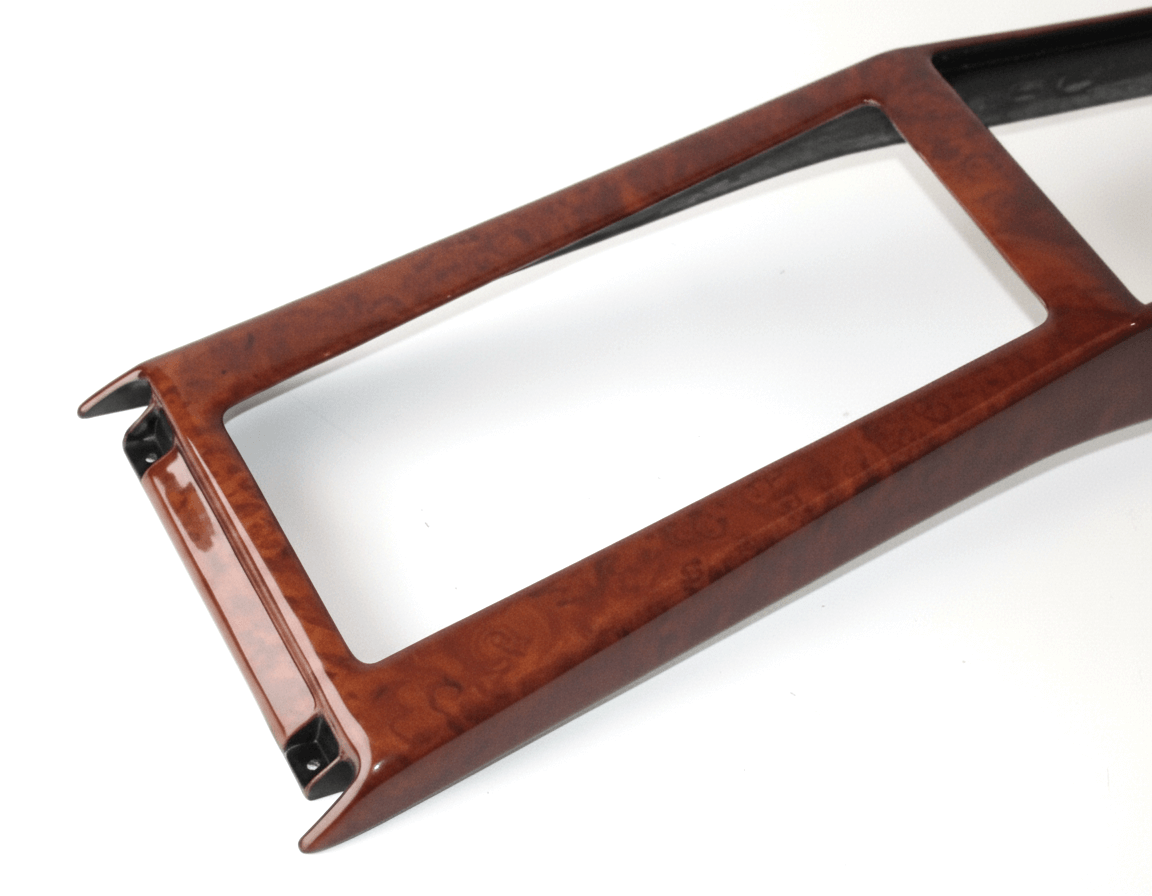 Mercedes-Benz R129 SL Wooden Center Console Armrest Box Frame LHD or RHD Light Dark Walnut — view 2