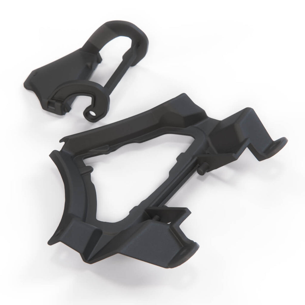 Mercedes-Benz R230 SL Headlight Washer Cover Bracket Black Left or Right — view 3