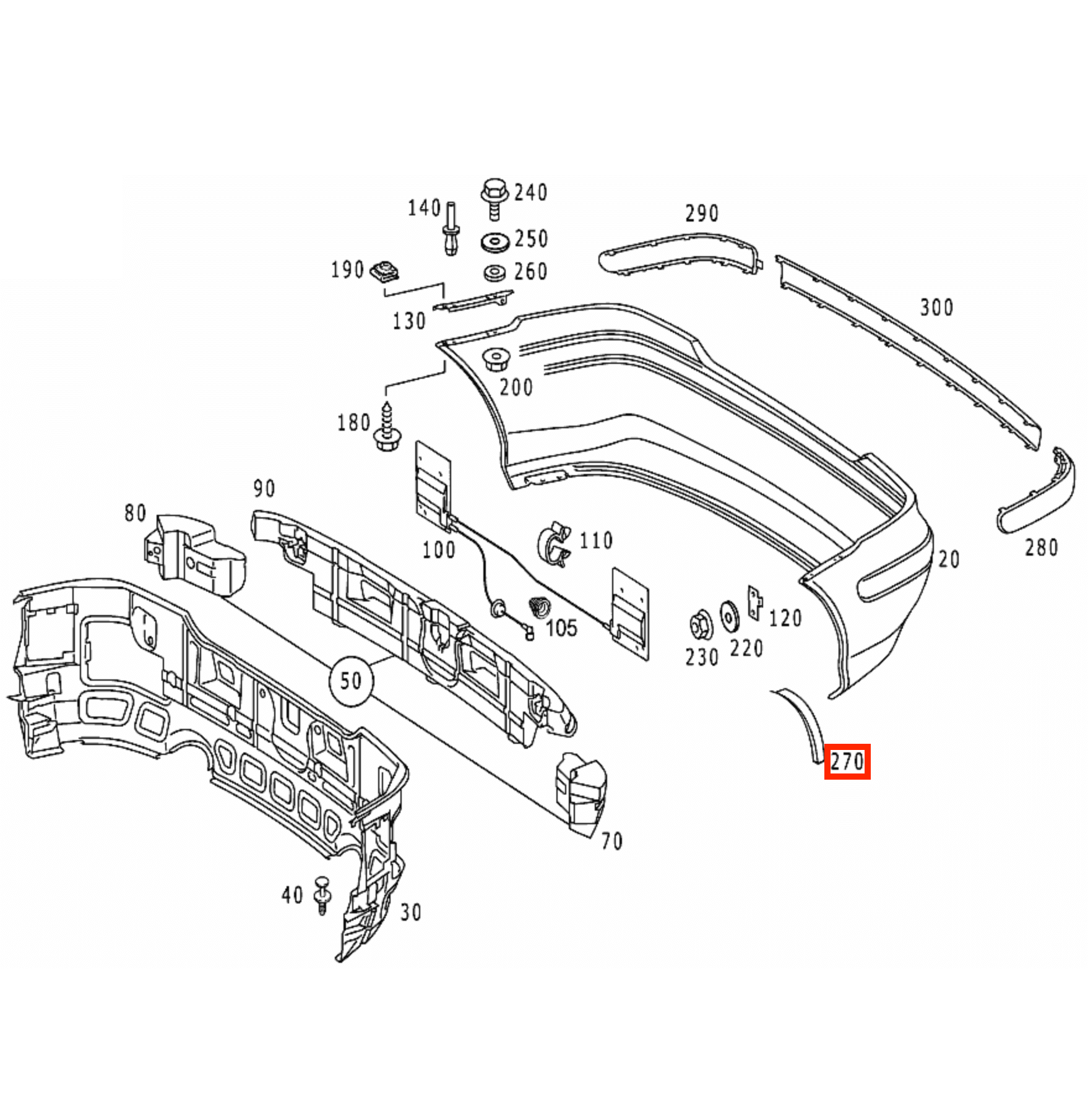 Mercedes-Benz R170 SLK 200 230 Carbon Fiber Rear Bumper Extension Wide Trim — view 3