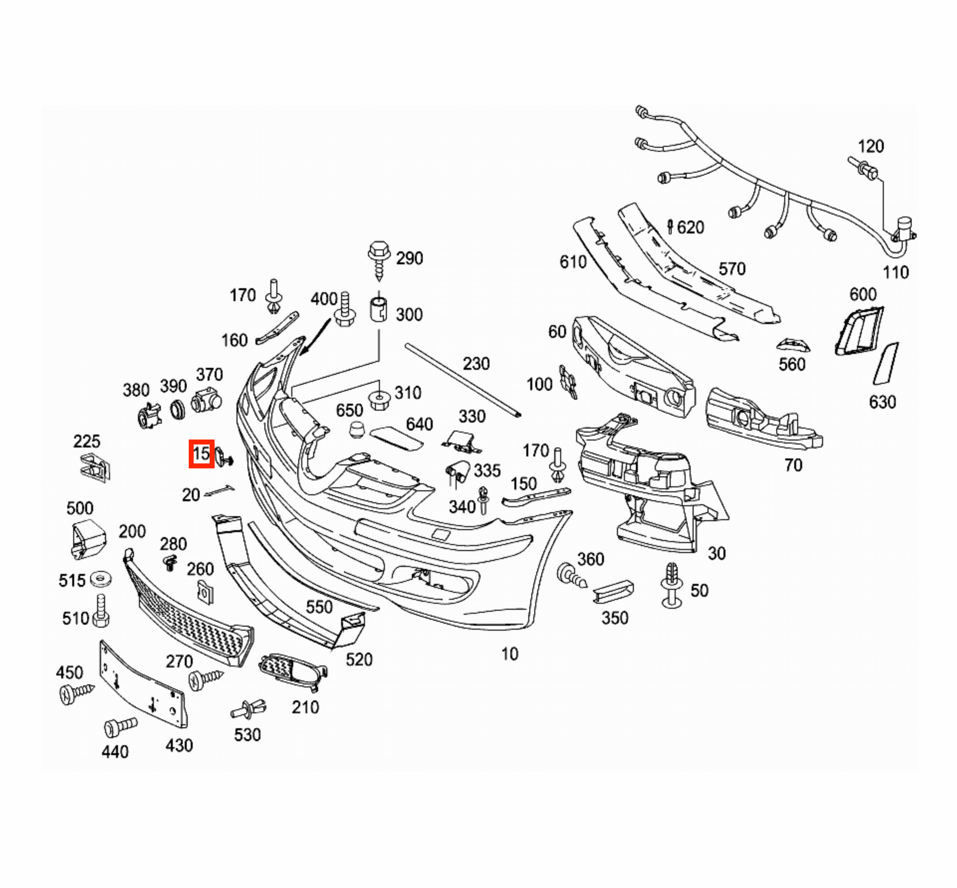 Mercedes-Benz R171 SLK AMG Front Bumper Tow Hook Cover Cap Primed (A1718850223) — view 5