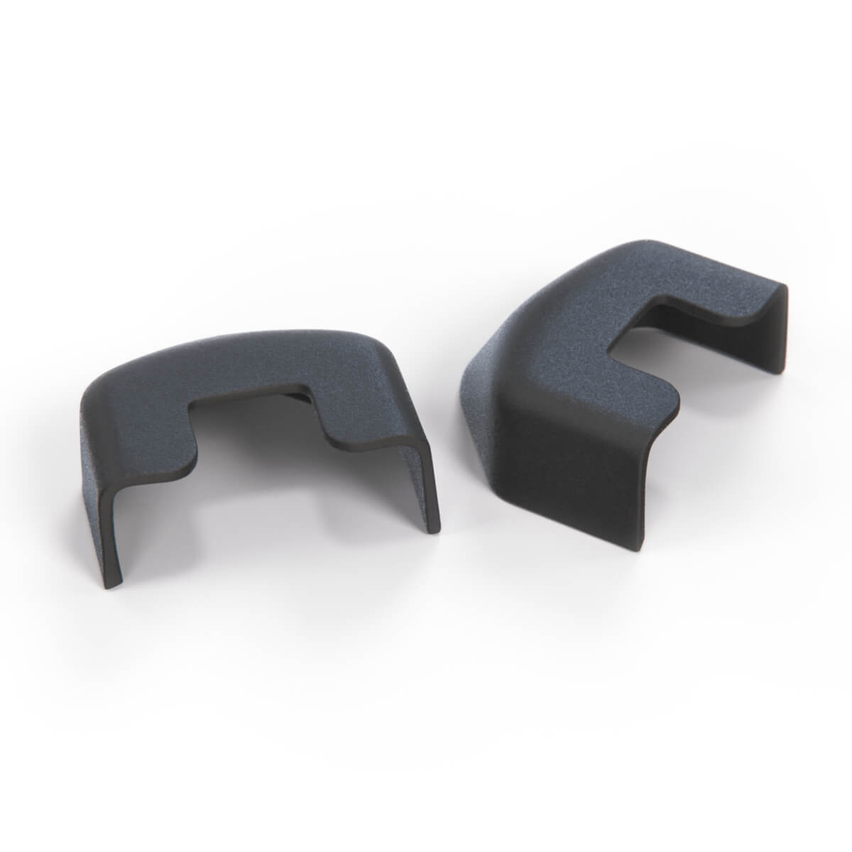 Mercedes-Benz W107 Front Seat Rail Cover Cap Set of 2 Black (A1079190120) — view 3