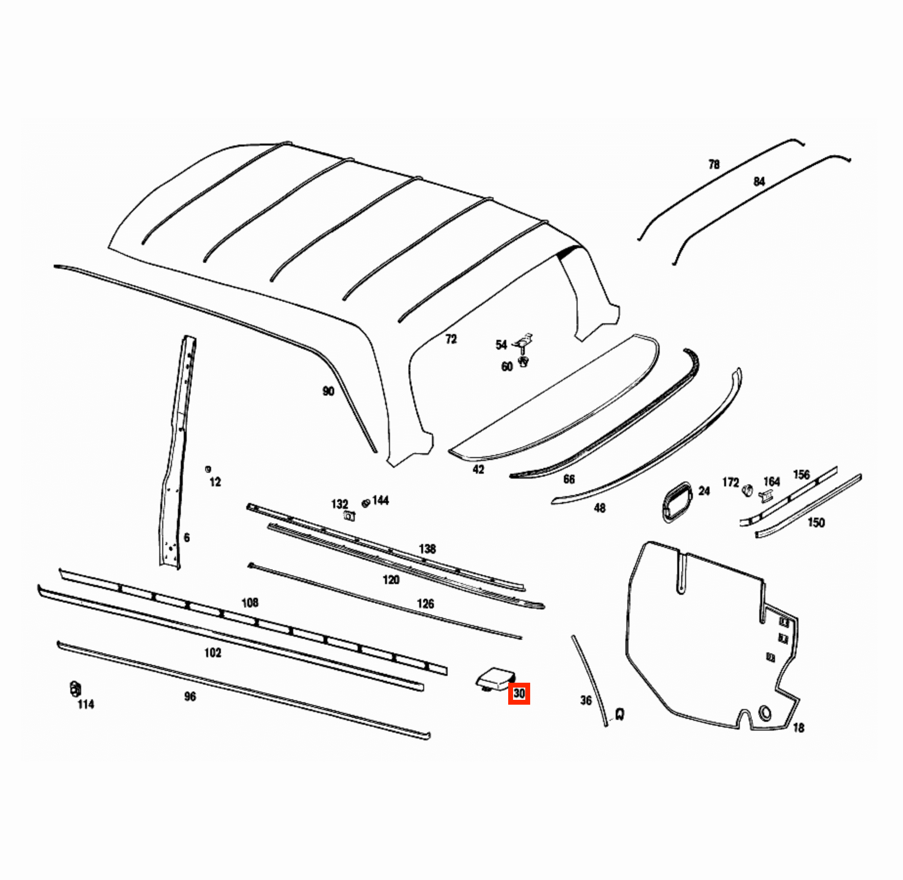 Mercedes-Benz W108 W109 W110 Differential Mount Cover Cap Black (A1116930030) — view 5