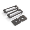 Mercedes-Benz W116 Climate Control Panel Bracket Set Black + (A1166830423 / A1166830006)