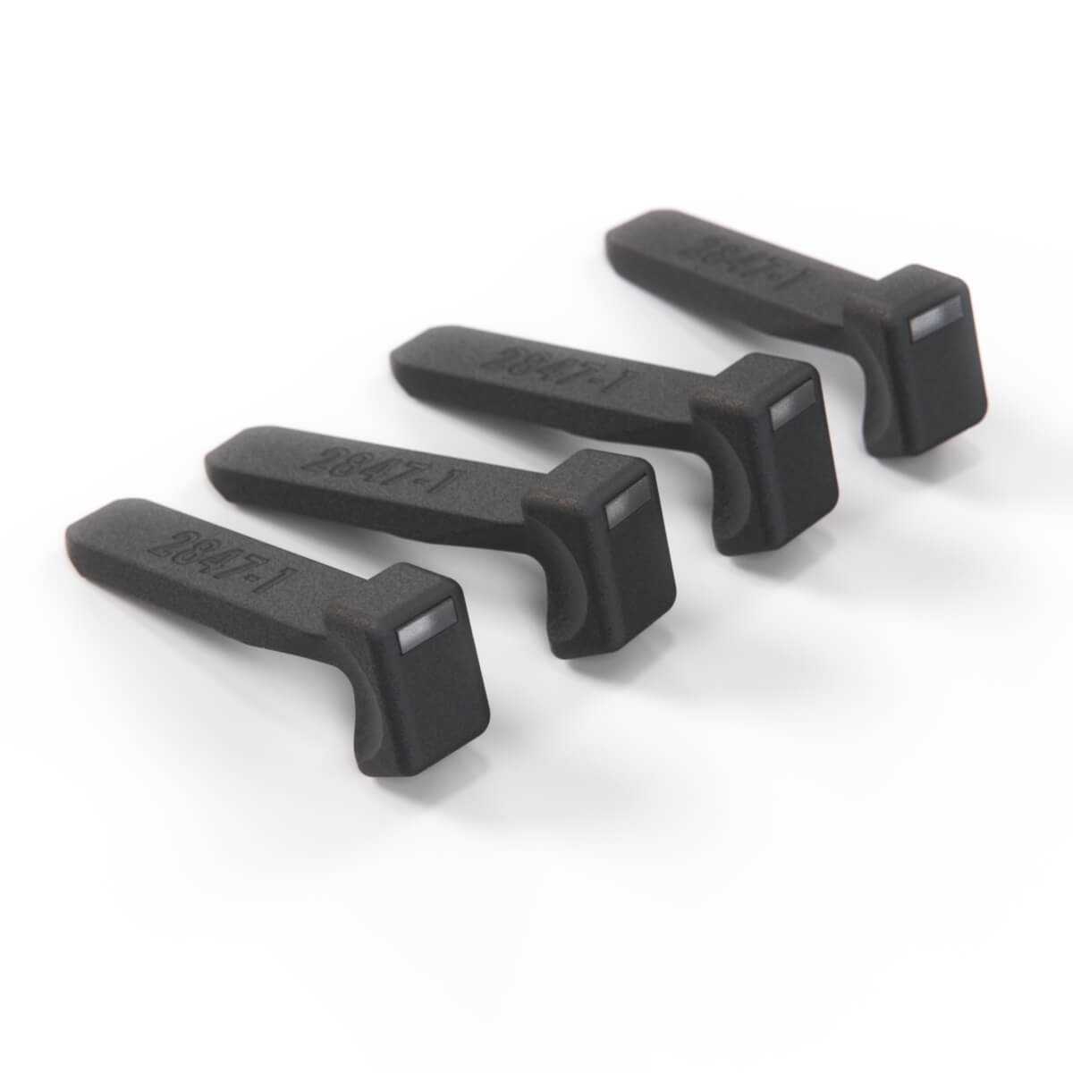 Mercedes-Benz W116 Heater Panel Knob Set of 4 Black (A1168330140) — view 4