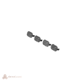 Mercedes-Benz W123 Screw Cap Trim Under Dash Kick Panel (4 pieces)