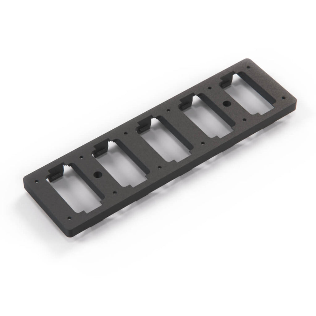 Mercedes-Benz W126 Center Console Coin Tray Panel Attachment Bracket Black (A1266802052) — view 2