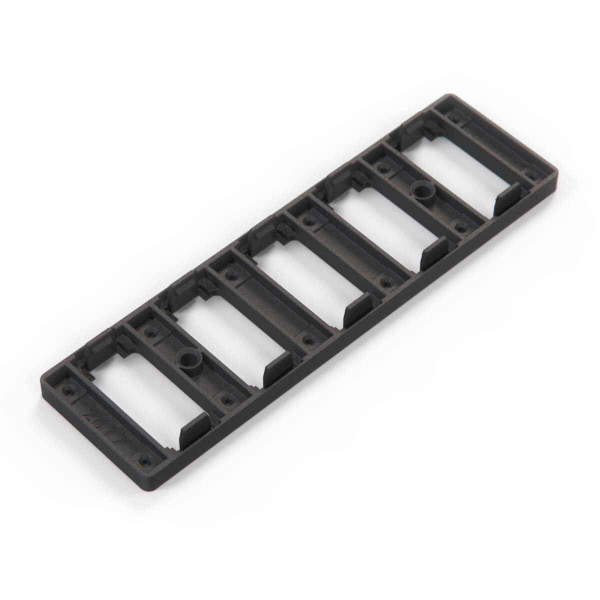 Mercedes-Benz W126 Center Console Coin Tray Panel Attachment Bracket Black (A1266802052) — view 4