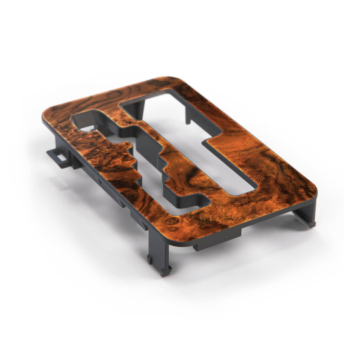 Mercedes-Benz W126 SE Sel SEC LHD Wooden Shifter Lever Trim Light Burl Walnut Dark Burl — view 2
