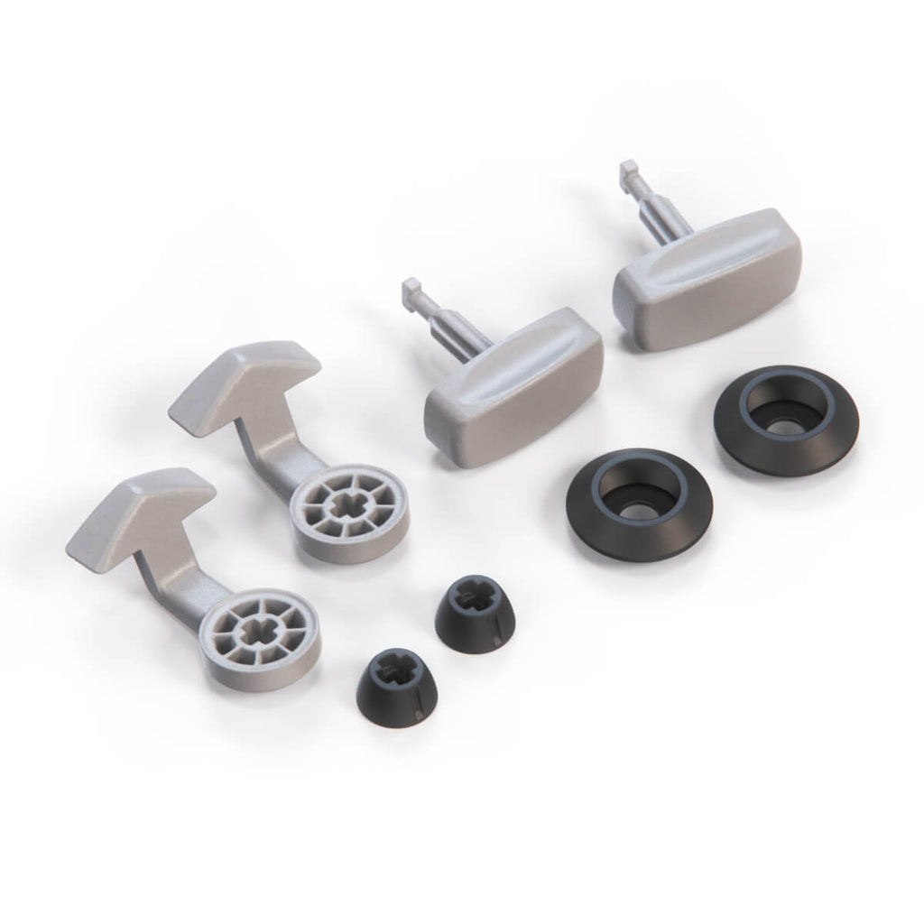 Mercedes-Benz W140 Rear Bumper Trailer Hitch Cover Trim Clip Set Primed (A1408800287) — view 3
