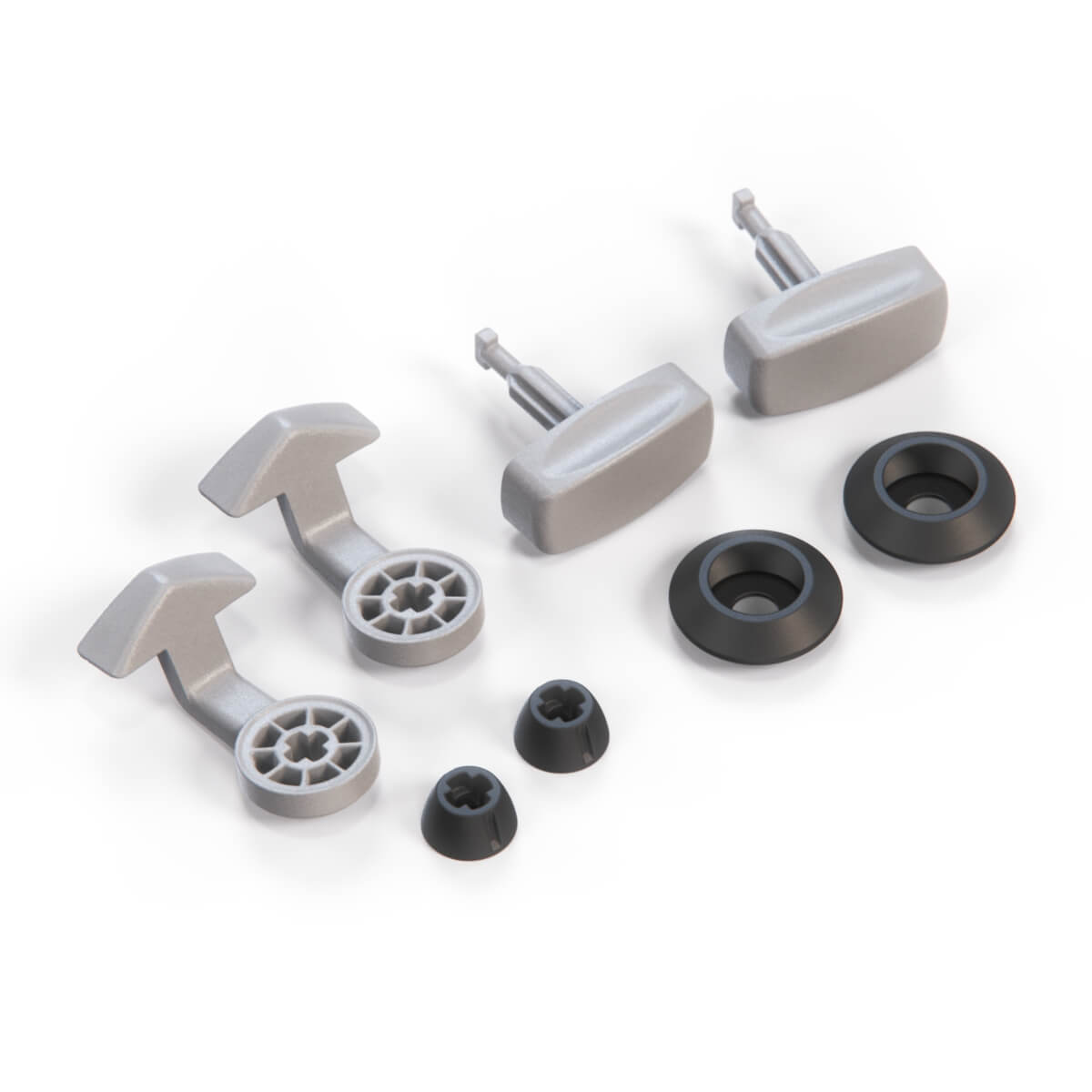 Mercedes-Benz W140 Rear Bumper Trailer Hitch Cover Trim Clip Set Primed (A1408800287) — view 3