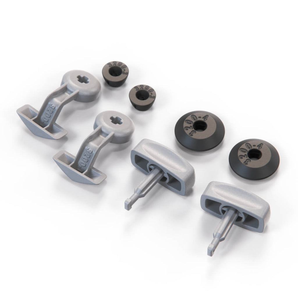 Mercedes-Benz W140 Rear Bumper Trailer Hitch Cover Trim Clip Set Primed (A1408800287) — view 4