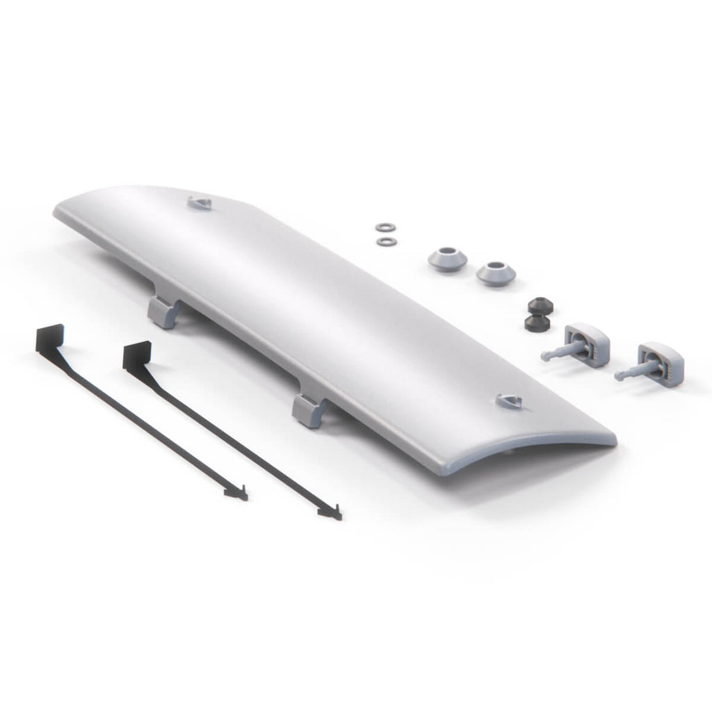 Mercedes-Benz W140 Rear Bumper Trailer Hitch Cover Trim Primed (A1408800024) — view 3