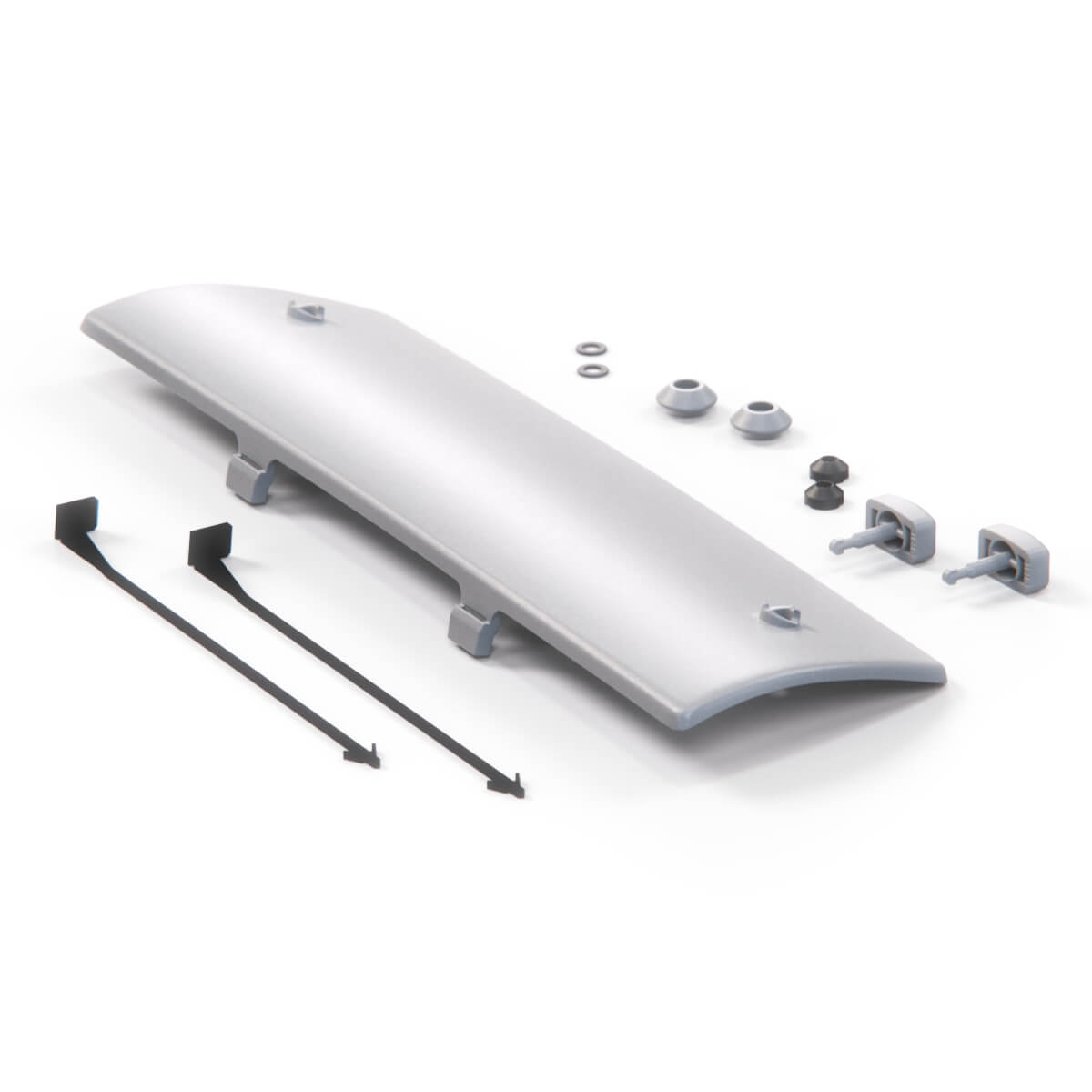 Mercedes-Benz W140 Rear Bumper Trailer Hitch Cover Trim Primed (A1408800024) — view 3