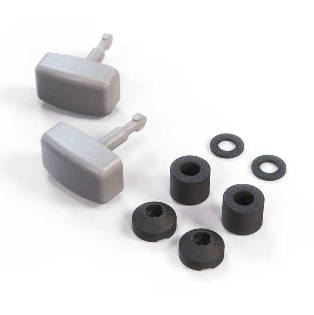 Mercedes-Benz W140 W201 Rear Bumper Trailer Hitch Cover Clip Set of 2 Primed Black