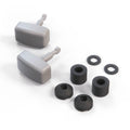 Mercedes-Benz W140 W201 Rear Bumper Trailer Hitch Cover Clip Set of 2 Primed Black