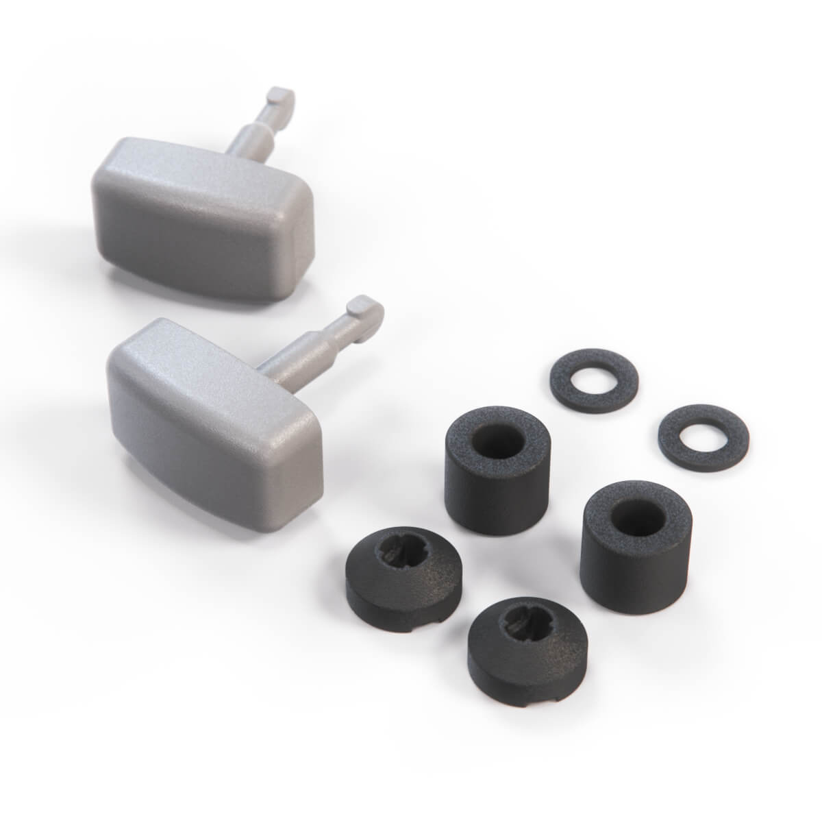 Mercedes-Benz W140 W201 Rear Bumper Trailer Hitch Cover Clip Set of 2 Primed Black