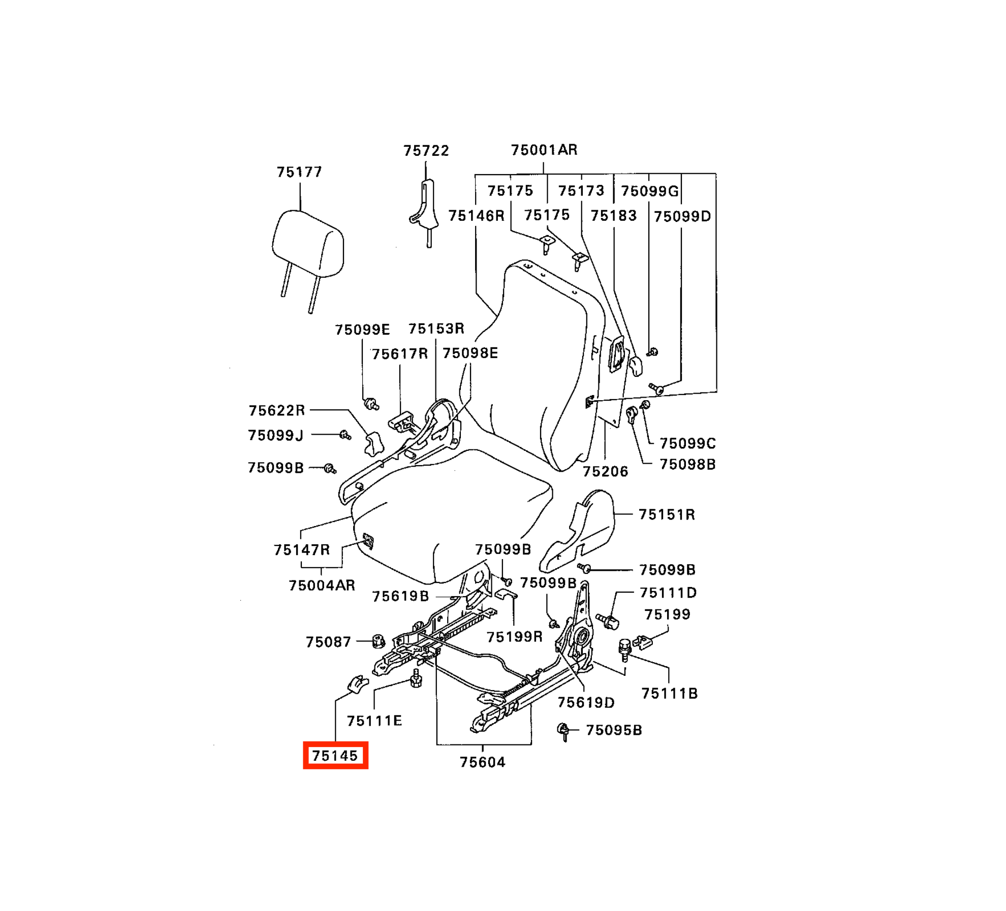 Mitsubishi 3000gt Vr-4 Gto Fto Eclipse Front Seat Rail Cover Cap Set of 2 Black — view 5