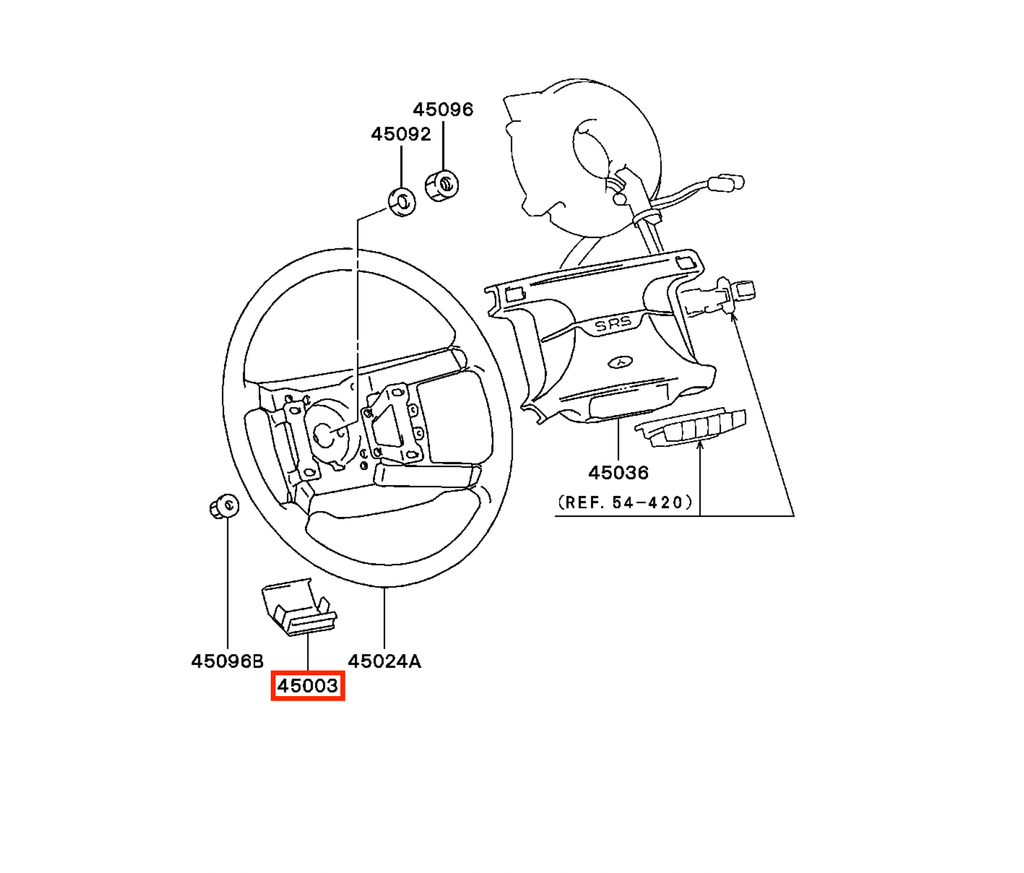 Mitsubishi 3000gt Vr-4 Steering Wheel Bolt Cover Cap All Colours (MB870419) — view 5